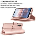 thumbnail image 5 of Wallet Phone Case for Samsung Galaxy A14 5G, PU Leather Wallet Case Cover and Cash Credit Card Holder for Women Wen, Ebizware Detachable Wallet Case with Magnetic Kickstand & Strap-Rose Gold, 5 of 8