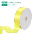 thumbnail image 2 of Uxcell Satin Ribbon, Single Face Polyester Satin Ribbon for Gift Wrapping, Crafts Lemon Yellow 1-1/2 inch, 2 of 7