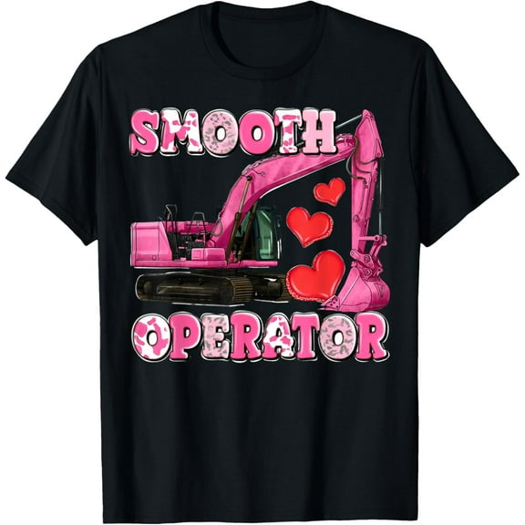 Excavator Smooth Operator Valentines Day Men Kids Gifts T-Shirt