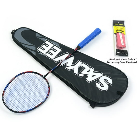 SALYWEE HZ 4U G5 Lightweight Badminton Racket - Composite Carbon Fiber, High Elasticity Shaft, Tension 26lbs, Free Bag