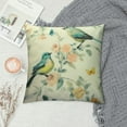 thumbnail image 2 of Nawypu  Throw Pillow Covers, Green Birds Flowers Pattern Printed Country Farmhouse Home Decoration Throw Pillowcases,Cushion Cover for Bed Couch Sofa Office, 2 of 5