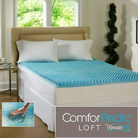 Beautyrest 3 Inch Sculpted Gel Memory Foam King Mattress Topper Supportive & Comfortable Back Pain