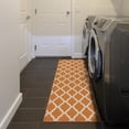 thumbnail image 6 of Ottomanson Non-Slip Hallway Runner Rug 20" x 59" Perfect for High Traffic Areas, Orange Trellis, 6 of 8