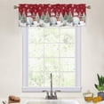 thumbnail image 2 of Fashnice Thermal Insulated Kitchen Valance Xmas Cafe Tier Christmas Short Window Curtain Christmas Half Window Drapes Slot Top Bathroom Scarf Style-E 2pc-Tier Curtain: W:42''x H:54'', 2 of 6