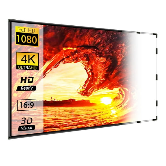 SKERELL 120 inch Fold Projector Screen,Protable Movies Screen for Outdoor Indoor