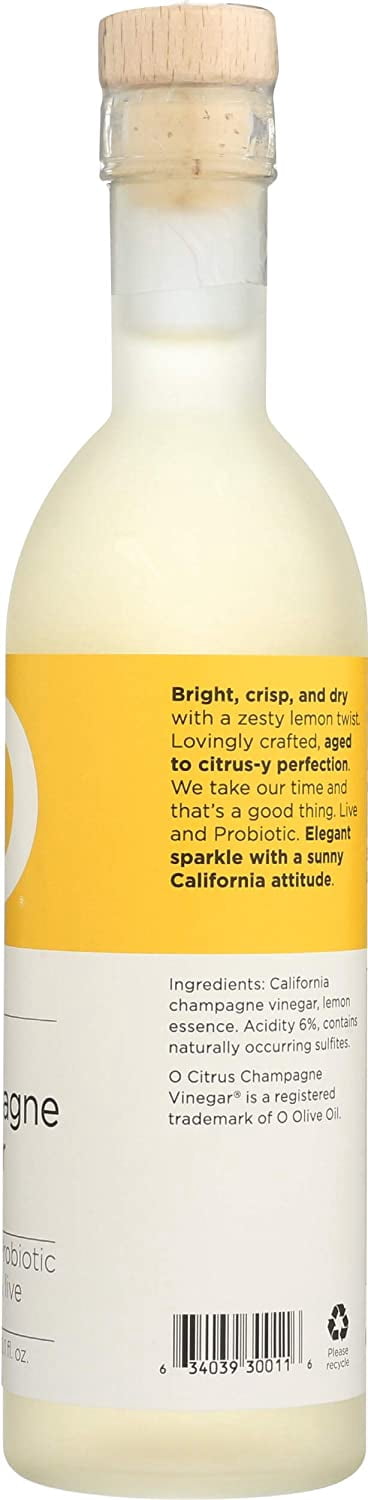 O California Citrus Champagne Vinegar, 300 mL [Pack of 6]