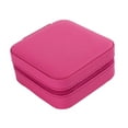 thumbnail image 2 of Joyero con espejo para mujer, caja de almacenamiento de joyas, organizador de exhibición de joyas Rosa roja, 2 of 9