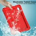 thumbnail image 6 of Dteck Kids Case for iPad mini A17 Pro 2024,iPad mini 6th Generation 8.3-inch 2021,Cute Butterfly EVA Case Kickstand Lightweight Cover with Shoulder Strap for iPad mini 7/mini 6,Red, 6 of 7
