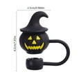 thumbnail image 3 of WEGFTDUOP Ghost Pumpkin Halloween Straw Covers Cap Silicone Pumpkin Ghost Drinking Straw Topper Accessories Reusable Tumbler Accessories Halloween Decorations, 3 of 6