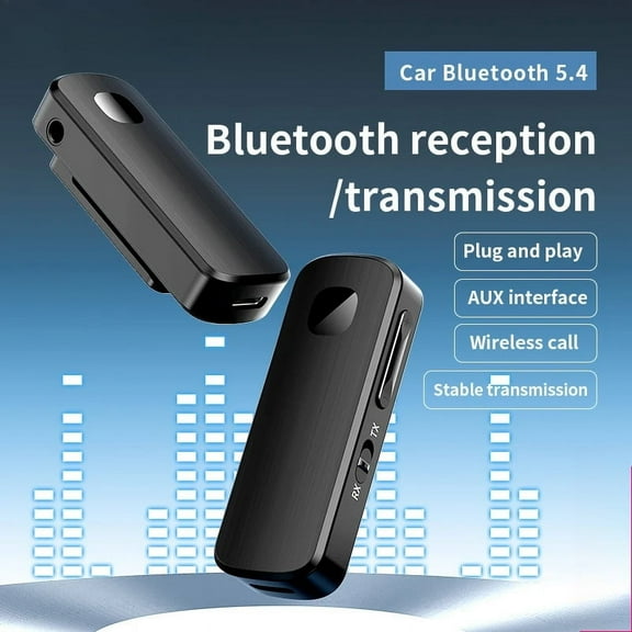 New Bluetooth 5.4 Audio Adapter High Quality Sound HIFI 2 IN 1 Wireless Transmitter Receiver With Mic For Car Kit PC TV Speaker