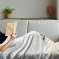 thumbnail image 3 of Spa Soft Flannel Fleece Throw Blanket, Calm Life Theme Relax Bamboo Sprouts and Rocks Meditative Concept, Cozy Plush for Indoor and Outdoor Use, 50" x 60", Multicolor, by Ambesonne, 3 of 5