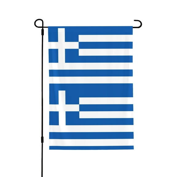 Flag Of Greece Garden Flag 28x40 Double Sided Large Stained House Yard Flag For Outside Porch Lawn Decor