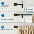 thumbnail image 4 of Mainstays Easy Install Decorative Bolt Window Curtain Rod, Adjustable, 48” - 120”, Black, 4 of 7