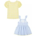 thumbnail image 4 of Kids Headquarters BLUE/YELLOW Toddler Girls Jersey T-shirt Jumper Set, US 3T, 4 of 4