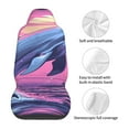 thumbnail image 5 of Sikiie Hawaiian Beach Dolphin Car Seat Protector 2 Pack Car Seat Cushion Mat, Car Seat Covers for SUV, Truck, Van, 5 of 7