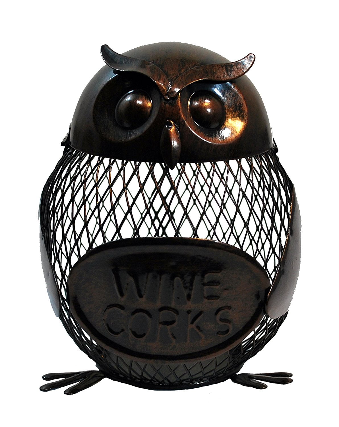 Metal Owl Wine Cork Holder, A cute Owl can keep your corks in a safe place^Size: 5