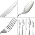 thumbnail image 2 of Stainless Steel Flatware, Utensils Cutlery Including Knife 20-Piece Silverware Set, Silver, 2 of 5