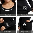 thumbnail image 4 of MANIFIQUE Plus Size Thermal Underwear for Women Long Johns Base Layer Top and Bottom Sets XL-5XL, 4 of 6