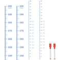 thumbnail image 1 of Unique Bargains 2pcs Growth Chart 200cm Metric Height Chart Ruler Wall Decor with Marker Pen, Blue, 1 of 6
