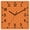 Orange, variant on Orange Morocco Wooden Wall Clock Silent Non Ticking, Geometric Leaf Diamond Lattice Abstract Square Wall Clocks Battery Operated, Decor Clock for Home Office, Living Room, Kitchen, 10 Inch