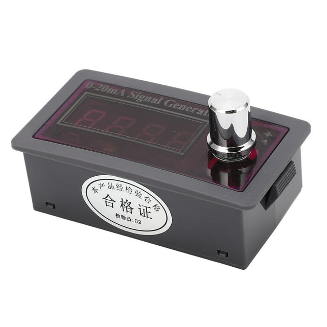 Signal Generator, 0-20mA 15-28VDC Excellent Chip Reliability Compact Size 4 Digits Display Multifunctional Current Signal Simulator for LED Testing