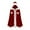 Wine, variant on Christmas Cloak for Women Casual Print Lace Pleated Lace Solid Color Hooded Short Velvet Cape