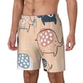 thumbnail image 2 of Uemuo Cute Ink Drawn Elephants Pattern Mens Swim Trunks Quick Dry Board Shorts with Mesh Lining, Stretch Beach Shorts Quick Dry No-Chafing Board Shorts-3X-Large, 2 of 9