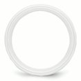 thumbnail image 2 of Ceramic White 8mm Wedding Band Ring Man Classic Faceted Domed  For Dad Mens  For Him, 2 of 10