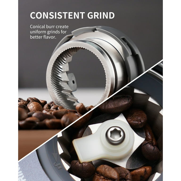 SHARDOR Conical Burr Coffee Grinder with Digital Timer Display, Electric  Coffee