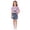 Purple, variant on Summer Outfits for Girls Size 2-3Y Cartoon Cow Print Short Sleeve Top and Denim Skirt Comfortable 2 Piece Girl Clothes