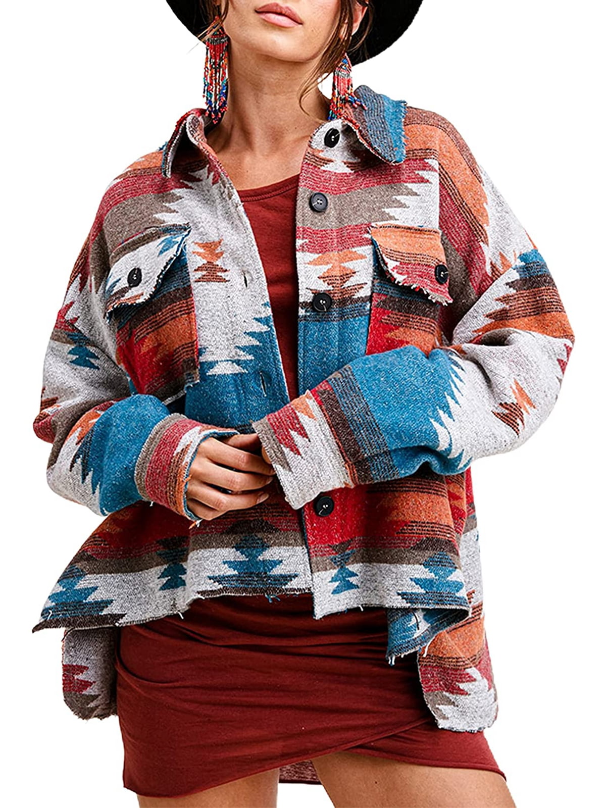 aztec print jacket walmart