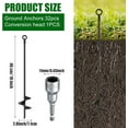 thumbnail image 6 of 12 Pcs 18 Inch Ground Anchor Spiral Blade Heavy Duty Earth Anchors Swing Set Metal Shed Kit for Garden Securing Trees Tents Trampoline Canopies Shelters (Black), 6 of 6