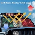 thumbnail image 4 of XYZCANDO Mexico Flags Windshield Sun Shade Sun Visor for UV Rays & Heat Protection for 2007-2018 Jeep Wrangler JK JKU & 1997-2006 Jeep Wrangler TJ LJ Keep Your Vehicle Cool, 4 of 7