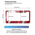 thumbnail image 2 of A Pair Of License Plate Frame Sunscreen Corrosion Resistant Rust 12.3×6.3in With Accessories Suitable For Any Car Red Marble_1, 2 of 8