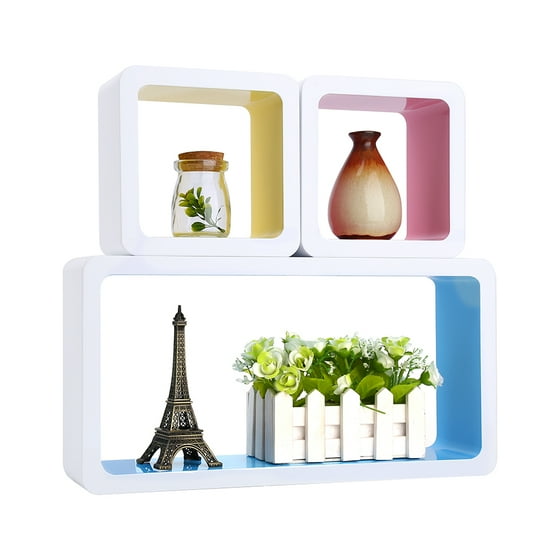 Cube Wall Shelves Intersecting Storage Display Floating Cube Wall Shelves Intersecting Storage Display Floating For Home Diy