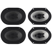 Rockville RV68.3A 4-Pack Bundle 6x8 in 3-Way Car Speakers, 900 Watts Peak / 170 Watts RMS CEA Rated, Durable for Car Audio Systems - 2 Piece