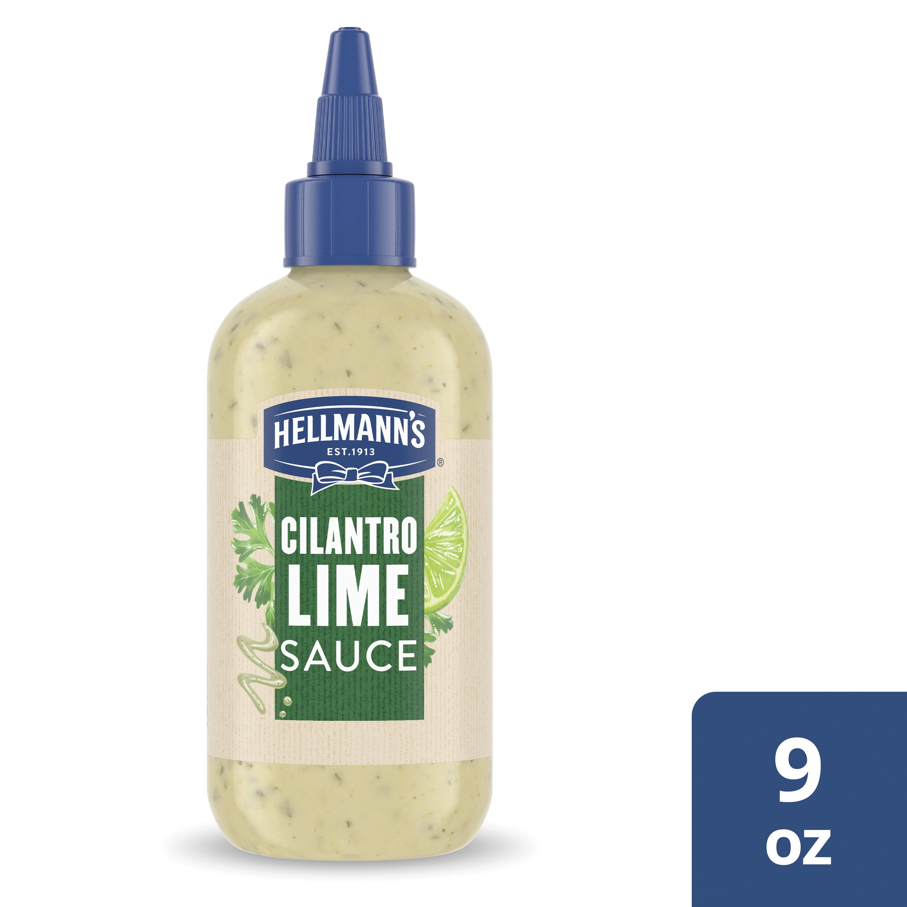 Hellmann's Sauce Dip and Dressing Cilantro Lime Gluten Free, Dairy Free, No Artificial Flavors, 9 oz