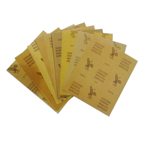23x28cm Waterproof Abrasive Paper for Automotive Furniture Polishing Grinding 120 to 2000 Grit Sandpaper Assortment