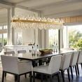 thumbnail image 4 of Posiosa Gold Oval Crystal Chandelier L57 inch, 32-Lights Gold Chandeliers Modern Crystal Chandelier Pendant Light Fixture G9 Lights Pendant Ceiling Light for Dining Living Room Kitchen Island, 4 of 6
