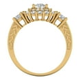 thumbnail image 4 of Clara Pucci 14K Yellow Gold 1.4ct WhiteSapphire Halo Ring for Women, 4 of 8