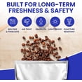 thumbnail image 3 of 60-Pack 14 Mil Mylar Bags with Oxygen Absorbers, Gusseted 5 Gallon(10), 1 Gallon(20) & 1 Quart(30) Bags with 2500cc, 500cc & 300cc OA - Resealable Mylar Bags for Food Storage with Colourful labels, 3 of 5