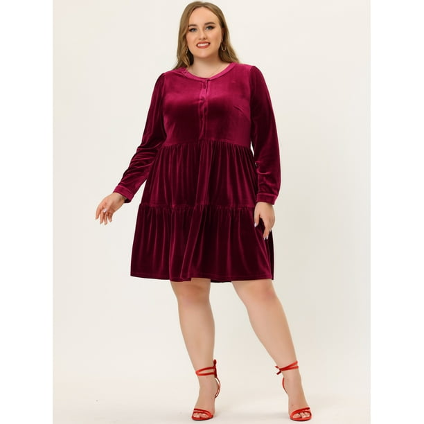 Plus size shop velvet dress