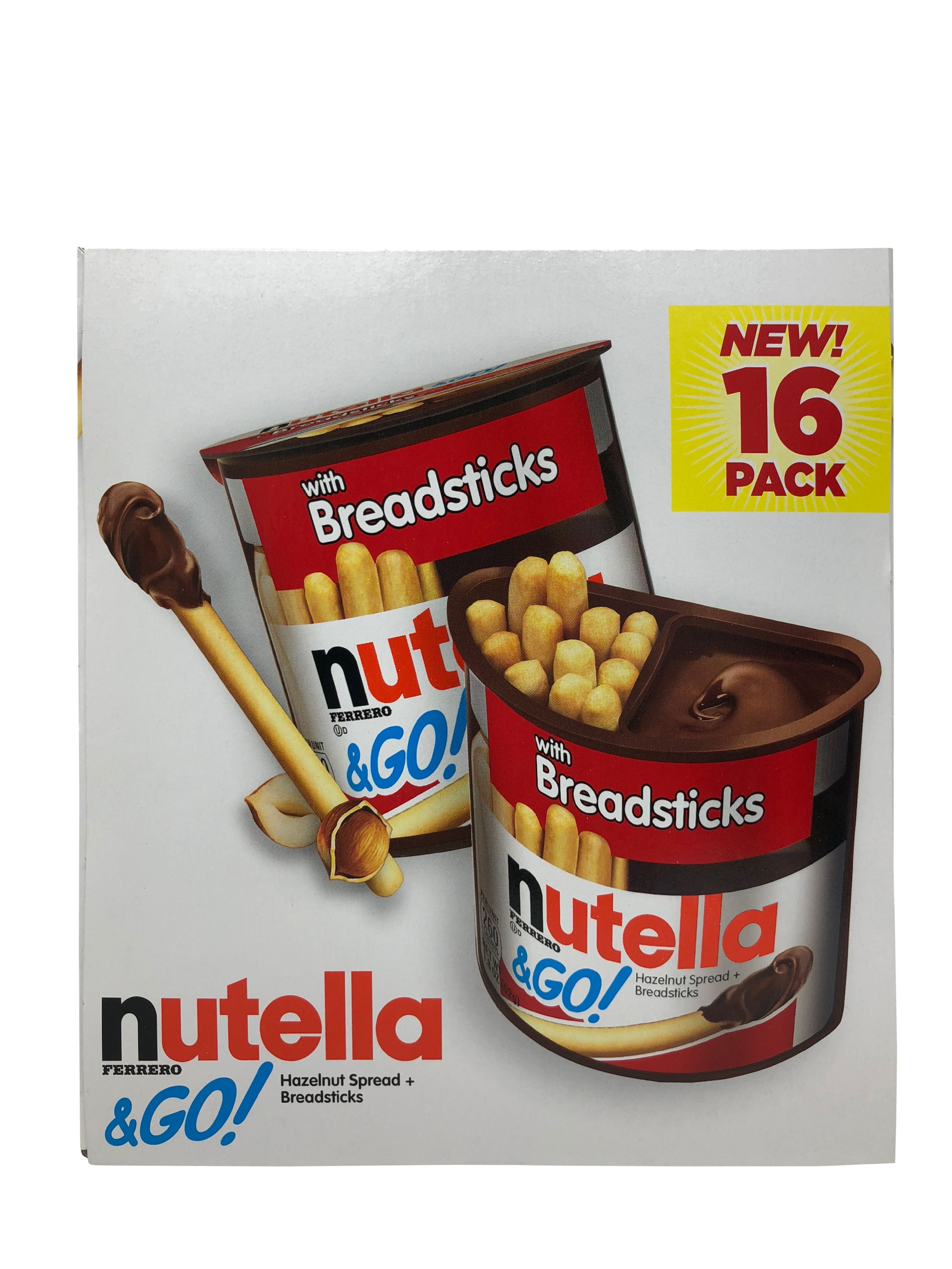 Nutella and Go Snack Pack, Hazelnut Spread with Breadsticks, 1.8 oz, 16 ct