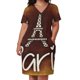 thumbnail image 3 of Vestidos holgados de bolsillos con mangas largas ropa de verano vestidos de gala Torre EIFFEL de París Pop Art, 3 of 7