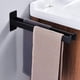 thumbnail image 3 of Porta Asciugamani Quadrato In Acciaio Inossidabile Con Due Bracci, Portasciugamani Da Parete Per Bagno, 3 of 5