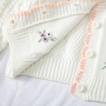 thumbnail image 4 of Esaierr Kids Baby Sweater Cardigan Toddler Embroidered Flower Jacket Long Sleeve Button Stripe Tops, 4 of 5