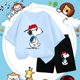 thumbnail image 3 of Conjunto de camiseta de verano con estampado de Snoopy para niños y adolescentes, camiseta de algodón de manga corta y pantalones cortos, traje de 2 piezas, ropa de moda para niños, 3 of 5