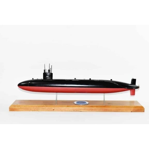 USS Haddock SSN-621 Submarine Model,US Navy,Scale Model,Mahogany,Permit Class