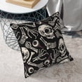 thumbnail image 6 of Square Decorative Throw Pillow Covers with Core, Eyeballs Skulls Bones Print Throw Pillows for Couch Sofa Bed Home Decor, 18"x18", 6 of 9
