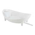 thumbnail image 1 of Escurridor de platos, soporte para escurridor de cocina, base antideslizante con salida de agua para platos, Blanco, 1 of 9